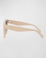 Image 3 of 5: Celine Tortoiseshell Acetate Cat-Eye Sunglasses