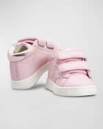 Image 4 of 5: Golden Goose Girl's June Gold Trim High Top Sneakers, Baby/Toddler