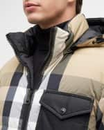 Image 4 of 6: Burberry Men's Rutland Reversible Check Puffer Jacket