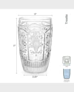 Image 3 of 4: Fitz & Floyd Trestle Highball Glasses Clear - Set of 4