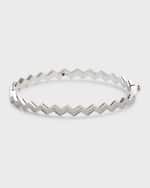 Image 1 of 5: Roberto Coin 18K White Gold Diamond Bangle, 48x58mm