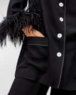 Image 5 of 5: Sleeper Feather-Trim Party Pajama Set