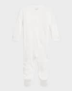 Image 2 of 2: Ralph Lauren Childrenswear Boy's Embroidered Rocking Horse Footie, Size 3M-9M