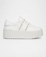 Image 1 of 6: Valentino Garavani Rockstud Untitled Platform Sneakers