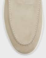 Image 4 of 6: Christian Louboutin Men's Varsiboat Red Sole Leather Boat Shoes