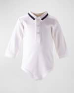 Image 1 of 2: Rachel Riley Boy's Long-Sleeve Cotton Bodysuit, Size 6M-24M