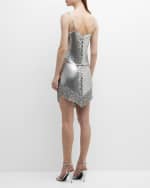 Image 3 of 7: Rabanne Fringe Chainmail Mini Skirt
