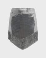 Image 1 of 7: Rabanne Fringe Chainmail Mini Skirt