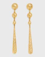 Image 1 of 5: Ben-Amun Hammered Dangle Earrings, 5"L