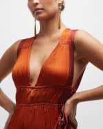 Image 5 of 5: Ben-Amun Hammered Dangle Earrings, 5"L