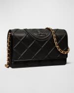 Image 2 of 4: Tory Burch Fleming Woven Chain Wallet Shoulder Bag