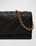 Image 3 of 4: Tory Burch Fleming Woven Chain Wallet Shoulder Bag
