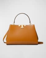 Image 1 of 5: Tory Burch Eleanor Calf Leather Satchel Bag