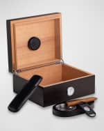 Image 1 of 3: Bey-Berk Unisex 6-Piece Cigar Humidor Set