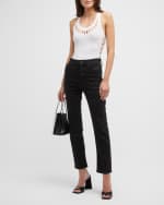 Image 2 of 6: MOTHER The Tomcat Ankle Straight-Leg Jeans
