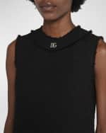 Image 5 of 5: Dolce&Gabbana Raw-Edge Tweed Shift Dress