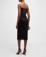 Image 3 of 6: Dolce&Gabbana Scalloped Lace Strapless Corset Top
