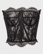 Image 1 of 6: Dolce&Gabbana Scalloped Lace Strapless Corset Top