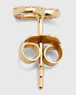 Image 3 of 5: Sydney Evan 14K Small Open Heart Stud Earring with Diamonds, Single