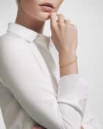 Image 7 of 7: David Yurman Cable Buckle Bracelet with Diamonds and 18K Gold, 2.6mm