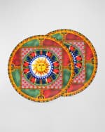 Image 1 of 5: Dolce&Gabbana Casa Carretto Sole Set 2 Bread Plates