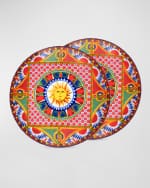 Image 1 of 5: Dolce&Gabbana Casa Carretto Sole Set 2 Dessert Plates