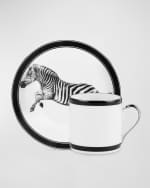 Image 1 of 5: Dolce&Gabbana Casa Zebra Espresso Cup and Saucer Set