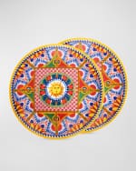 Image 1 of 6: Dolce&Gabbana Casa Carretto Sole Set 2 Dinner Plates