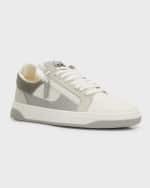 Image 5 of 6: Giuseppe Zanotti Men's Leather Low-Top Zip Sneakers