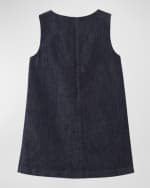 Image 2 of 2: Vild - House of Little Girl's Eco Denim Dress, Size Newborn-6M