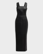 Image 1 of 6: Salon 1884 Clement Sleeveless Leather Maxi Dress