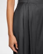 Image 4 of 4: Salon 1884 Cecily Double-Pleated Wide-Leg Wool Pants