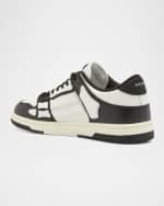 Image 3 of 6: Amiri Men's Skel Bicolor Leather Low-Top Sneakers