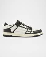 Image 1 of 6: Amiri Men's Skel Bicolor Leather Low-Top Sneakers