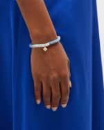 Image 2 of 5: Sydney Evan Blue Opal Heishi Bracelet with Enamel Charm