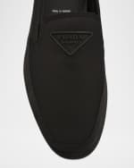 Image 4 of 6: Prada Men's Triangle Logo Nylon Slip-On Loafers