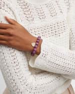 Image 2 of 5: Sydney Evan Bracelet with Large Pave Heart Charm