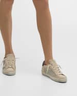 Image 2 of 6: Golden Goose Superstar Suede Glitter Low-Top Sneakers