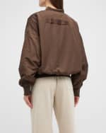Image 4 of 6: Alo Yoga Urbanite Bomber Jacket w/ Faux Fur Lining