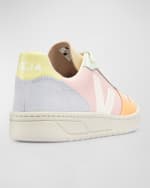 Image 3 of 3: VEJA V-10 Colorblock Leather Low-Top Sneakers