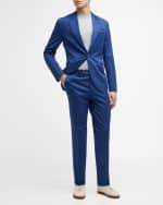 Image 2 of 6: Brunello Cucinelli Men’s Cotton Chevron Solaro 2-Piece Suit