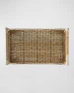 Image 3 of 6: Juliska Provence Rattan Bar Cart - Whitewash