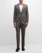 Image 2 of 6: Isaia Men's Plaid Wool Suit