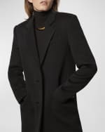 Image 2 of 4: Another Tomorrow Cashmere Blend Tailored Peacoat