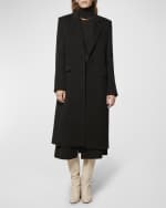 Image 4 of 4: Another Tomorrow Cashmere Blend Tailored Peacoat