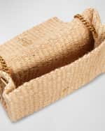 Image 3 of 5: Saint Laurent Kate Medium YSL Crossbody Bag in Raffia