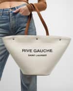 Image 3 of 6: Saint Laurent Rive Gauche Cabas Tote Bag in Canvas