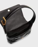 Image 5 of 6: Saint Laurent Le 57 Flap YSL Shoulder Bag in Quilted Patent Leather
