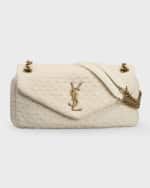 Image 1 of 5: Saint Laurent Calypso Small YSL Shoulder Bag in Organza