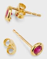 Image 3 of 5: Roberto Coin 18K Yellow Gold Tiny Ruby Stud Earrings